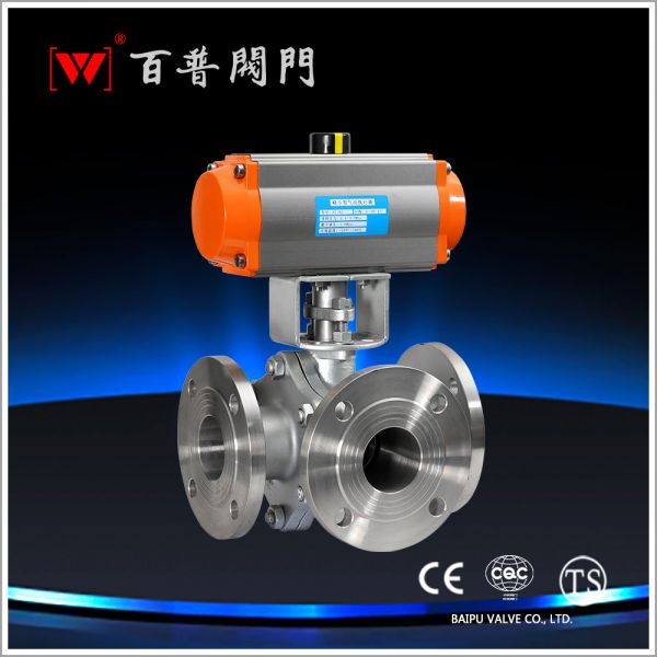 不銹鋼三通氣動球閥